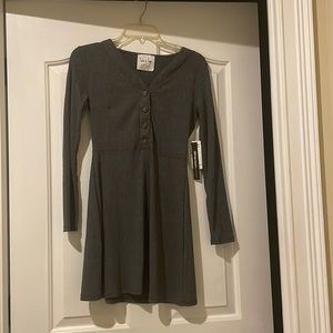 Long Sleeve Sadie & Sage Grey Dress- Size Small